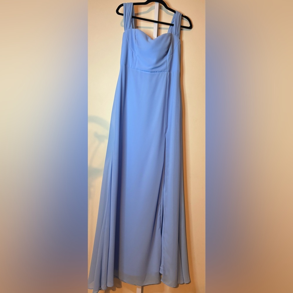 Lulu’s Light Blue Off Shoulder Maxi dress-Size Large - Picture 4 of 13